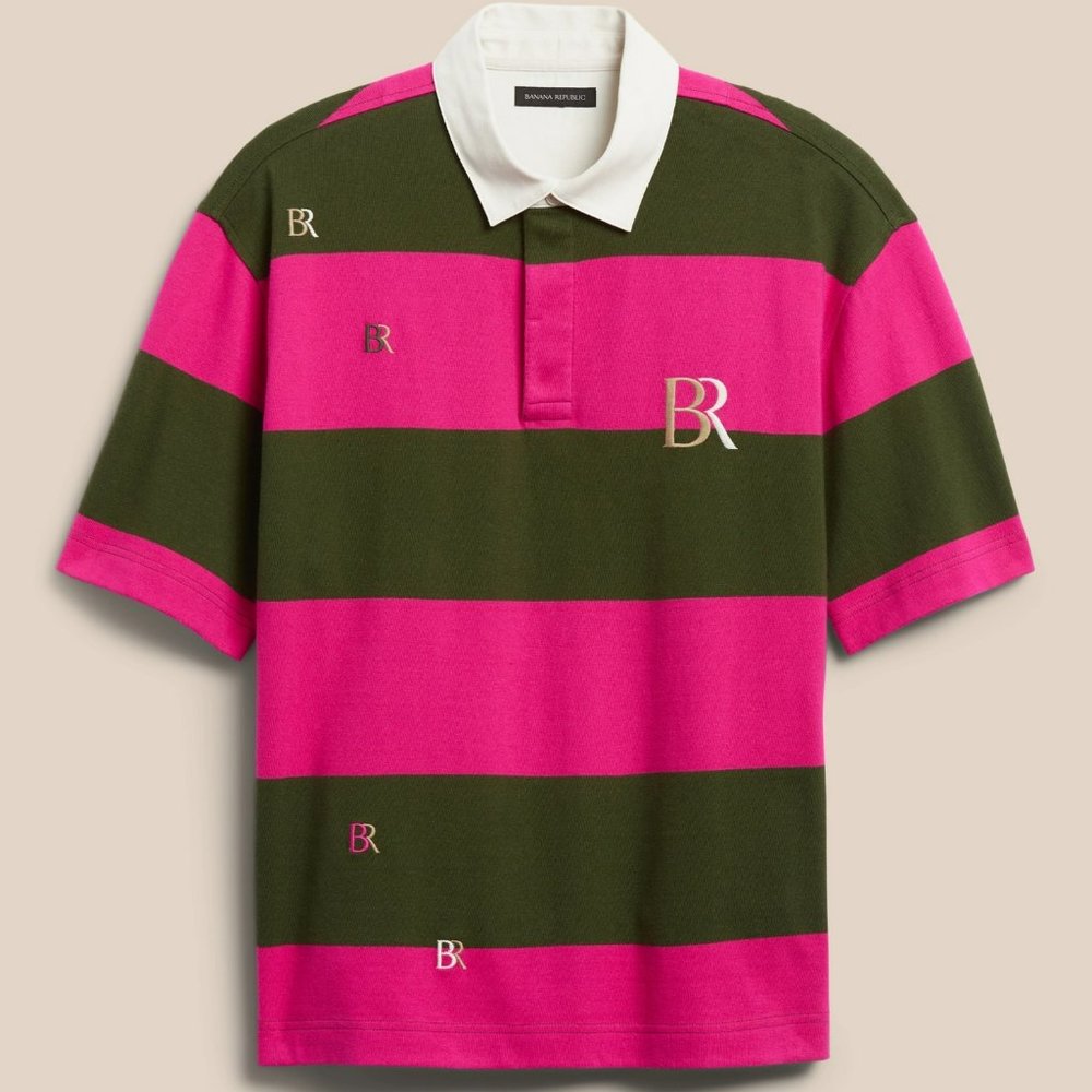 BANANA REPUBLIC LOGO RUGBY SHIRT